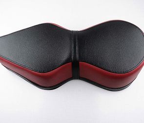 Seat guitar - black / red side (Jawa CZ 125 175 250 350 Kyvacka) / 
