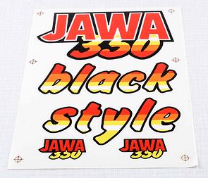 Sticker set Jawa 350 black style (Jawa 350 640) / 