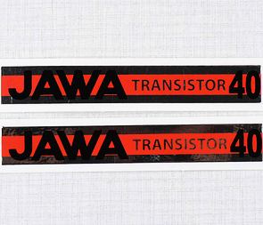 Sticker set "JAWA TRANSISTOR 40" 102x15mm (Jawa 50 Babetta 207 210) / 