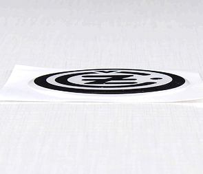 Sticker "CZ" 50mm - white / black (3D) (CZ 125 175 250 350) / 