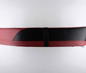 Seat red / black side - flat (Jawa CZ 250 350 Panelka) / 