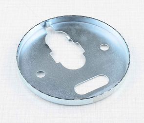 Bottom of speedo / tachometer cover - zinc (Jawa 350 634 638 639) / 