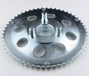 Rear chain wheel, one ball bearing - 55t (Jawa 50 Pionyr) / 