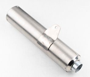 End part of double chamber exhaust silencer - left (Jawa 350 640) / 