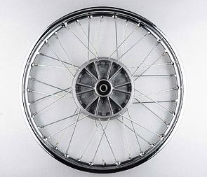 Wheel 16" x 1.85 complete - Zn spokes (Jawa 250 350 Panelka) / 