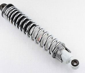 Rear shock - chrome spring, gray (CZ 125 175 476-488) / 