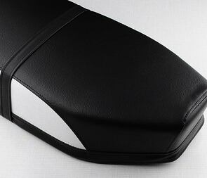 Seat black / white side - flat (Jawa CZ 250 350 Panelka) / 