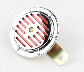 Electric horn 6V d100mm - red (Jawa CZ 250 350 Panelka) / Electric horn 6V d100mm - red (Jawa CZ 250 350 Panelka) /