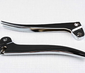 Brake and clutch lever set - chrome (Jawa 250 350 Perak, CZ 125 150 C) / 