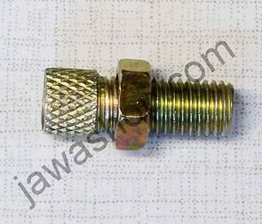 Bowden cable bolt with nut (Jawa, CZ) / 