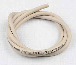 High voltage ignition cable - grey 1m (Jawa 250 350 CZ 125 175) / 
