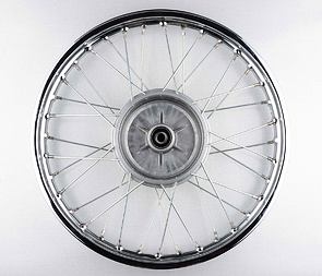 Wheel 16" x 1.85 complete - Zn spokes (Jawa 250, 350 Panelka) / 