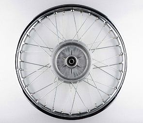 Wheel 16" x 1.85 complete - Cr spokes (Jawa 250 350 Panelka) / 