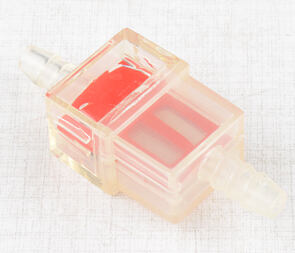 Fuel filter square 5/6mm - red (Jawa CZ Simson) / Fuel filter square 5/6mm - red (Jawa CZ Simson) /