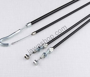 Bowden cable set with adjustment (Jawa CZ 250 350 Kyvacka) / 