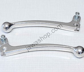 Brake and clutch lever set with ball-end (Jawa, CZ Panelka) / 