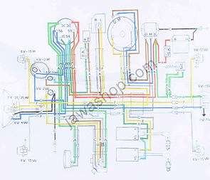 Electro cables set (ES4 D2) (Jawa 634, CZ 477) / 