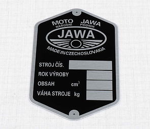 Type plate - printed (Jawa 250 350 Perak) / 