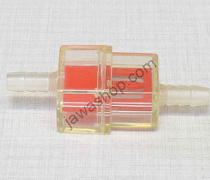 Fuel filter square 5/6mm - red (Jawa, CZ) / 