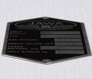 Type plate - etched (Jawa 50 Pionyr) / 