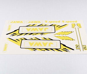 Sticker set JAWA - yellow (Jawa 50 Babetta 210) / 