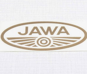 Sticker logo Jawa 100x50mm - golden (Jawa) / 