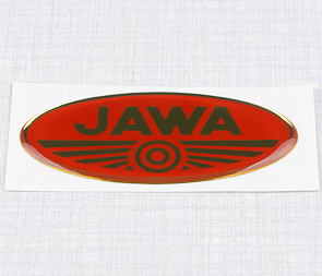  Sticker  logo Jawa  67x33mm red golden 3D Jawa  
