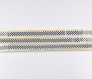Checkered sticker 3cm x 100cm - WBG (CZ 125 175 250 350) / 