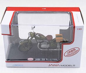 1:18 scale model Jawa 250 Perak (1950) - MILITARY GREEN / 