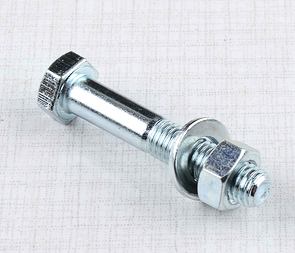 Bolt of rear shock M7x40mm with nut, washer (Jawa 250 350 Perak) / 