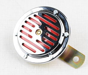 Electric horn 12V d100mm - red (Jawa CZ 125 175 250 350 Panelka) / Electric horn 12V d100mm - red (Jawa CZ 125 175 250 350 Panelka) /