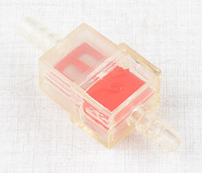 Fuel filter square 5/6mm - red (Jawa CZ Simson) / Fuel filter square 5/6mm - red (Jawa CZ Simson) /