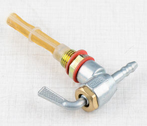 Fuel tap M14 x 1.5  Jikov - sideways outlet (Jawa CZ 125 175 250 350 Kyvacka) /  Fuel tap M14 x 1.5  Jikov - sideways outlet (Jawa CZ 125 175 250 350 Kyvacka) /