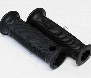 Grip L+R set - black (Jawa 250 350 Perak, CZ) / 