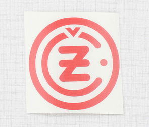 Sticker "CZ" 50mm - red (CZ 125 175 250 350) / 