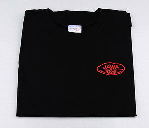 T-shirt black with red JAWA logo / 