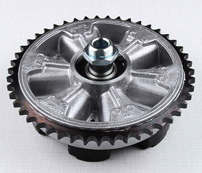 Rear chain wheel - 47t, complete (Jawa 250 350 Panelka) / 