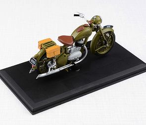 1:18 scale model Jawa 250 Perak (1950) - MILITARY GREEN / 