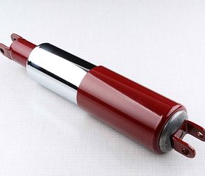 Rear shock - red / chrome (Jawa CZ 125 175 250 350 Kyvacka) / 