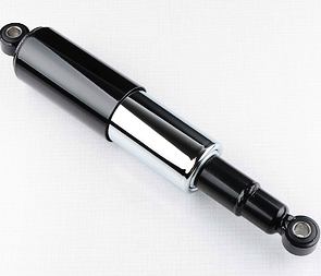 Rear shock - black / chrome cover (CZE) (Jawa 350 634 638 639 640) / 