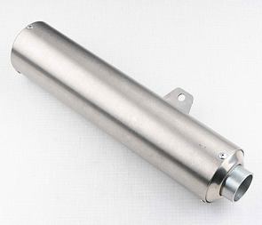 End part of double chamber exhaust silencer - right (Jawa 350 640) / 