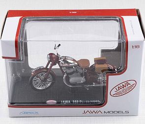 1:18 scale model Jawa 350 Perak (1950) - RED, with bags / 