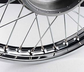 Wheel 16" x 1.85 complete - Cr spokes (Jawa 250 350 Panelka) / 