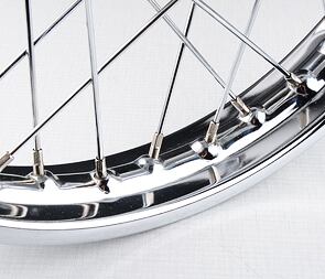 Wheel 16" x 1.60 complete - Cr spokes (Jawa 50 Pionyr) / 