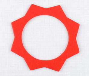 Felt pad of filler cap - red (Jawa 250 350 CZ 125 175) / 