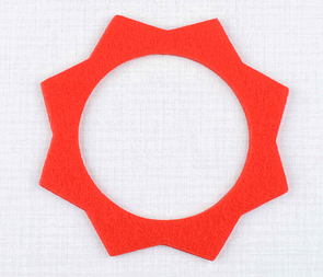 Felt pad of fuel tank filler cap - red (Jawa CZ 125 175 250 350) / 