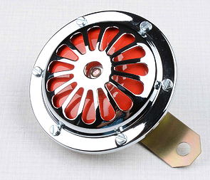 Electric horn 12V d100mm - red (Jawa 250 350 Perak) / 