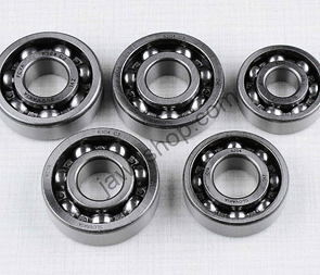 Ball bearing of engine set - 5pcs (CZ 125 175) / 