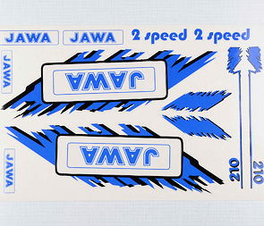 Sticker set JAWA - blue (Jawa 50 Babetta 210) / 