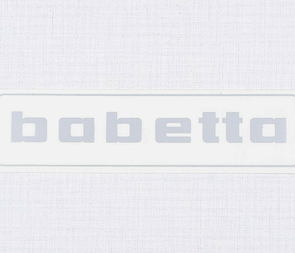 Sticker Babetta 136x32mm - silver (Jawa 50 Babetta 207 210) / 